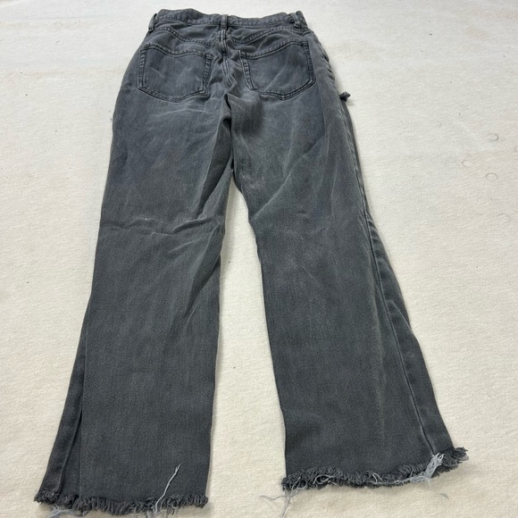 PACSUN Black Ripped High Rise Straight Leg Jeans Size 24 U - Picture 3 of 13